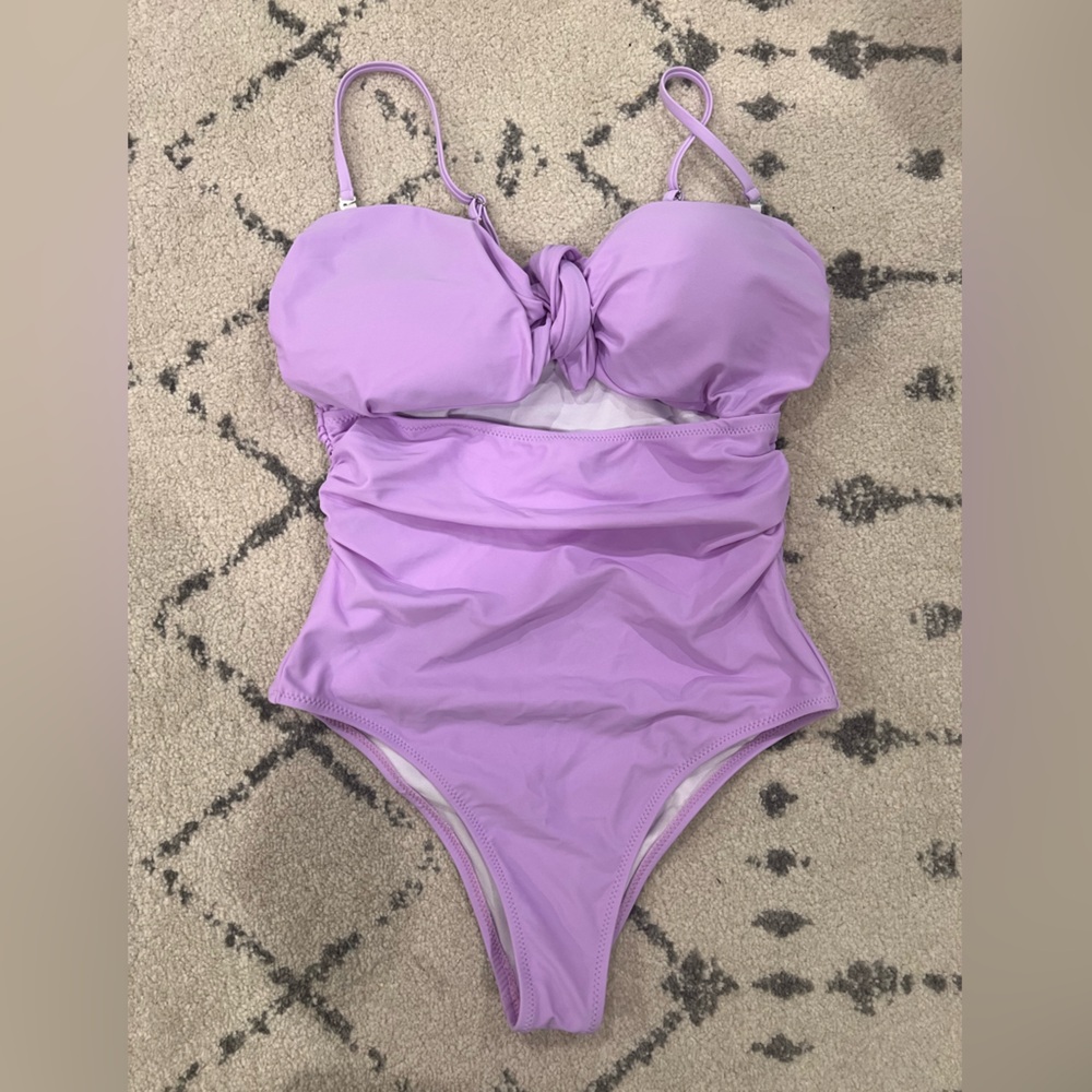 Womens Lavender One Piece Swimsuit